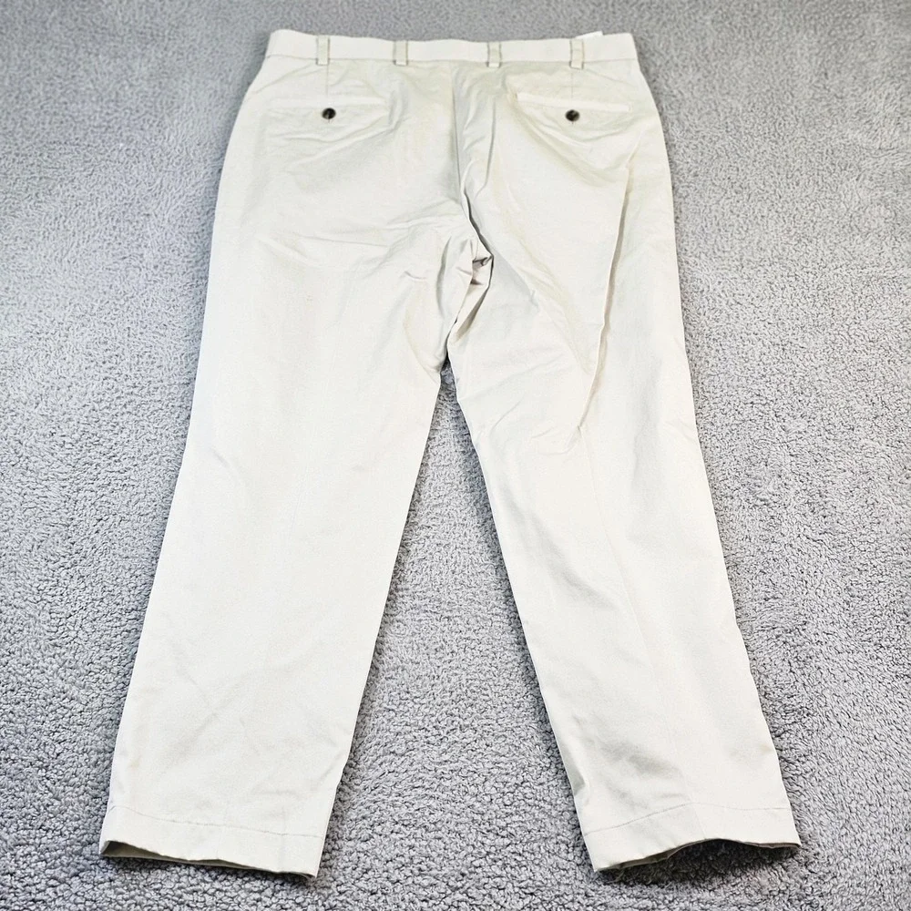 Brooks Brothers Clark Fit Advantage Chino Pants Mens 35x34 Beige Lightweight